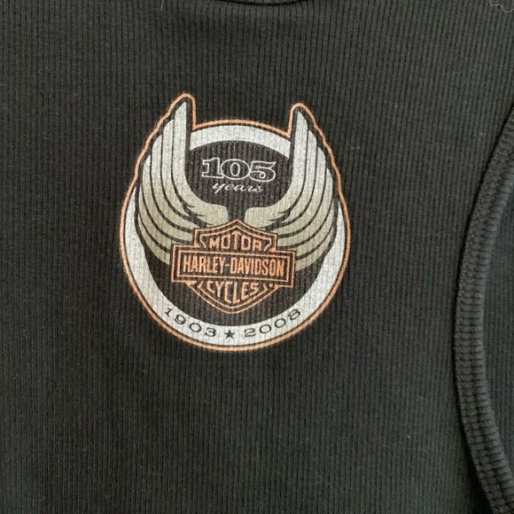 Harley-Davidson Tank Top "105th Anniversary" in Black with Bling Size Large - Picture 5 of 7